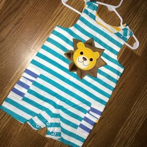striped lion mudpie sun suit